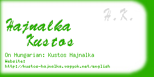 hajnalka kustos business card